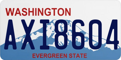 WA license plate AXI8604