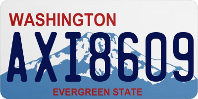 WA license plate AXI8609