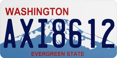 WA license plate AXI8612