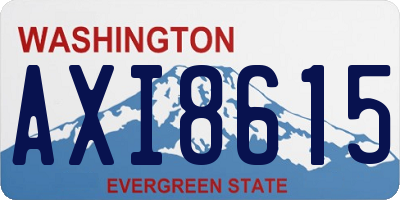WA license plate AXI8615