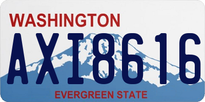 WA license plate AXI8616