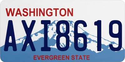 WA license plate AXI8619
