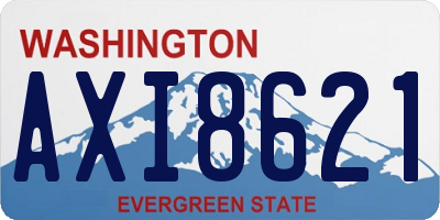 WA license plate AXI8621