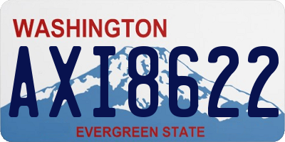 WA license plate AXI8622
