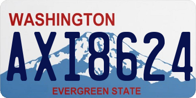 WA license plate AXI8624