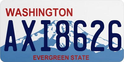 WA license plate AXI8626