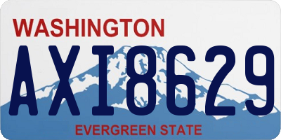 WA license plate AXI8629