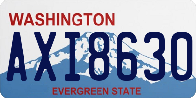 WA license plate AXI8630