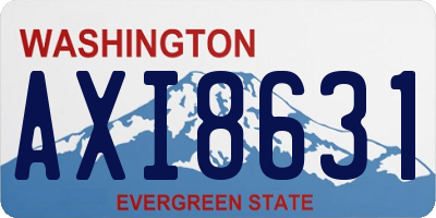 WA license plate AXI8631