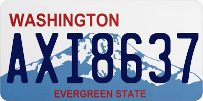 WA license plate AXI8637