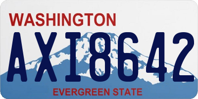 WA license plate AXI8642