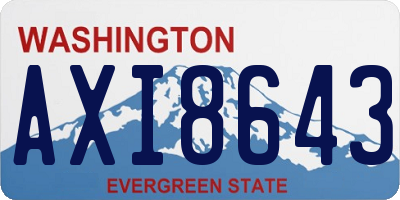 WA license plate AXI8643