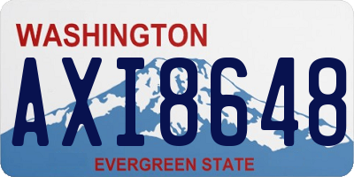 WA license plate AXI8648