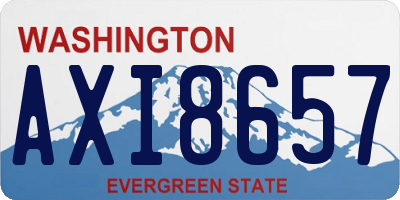 WA license plate AXI8657