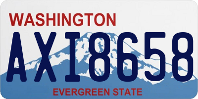 WA license plate AXI8658
