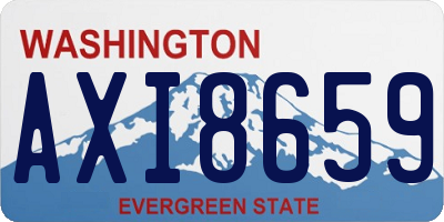 WA license plate AXI8659