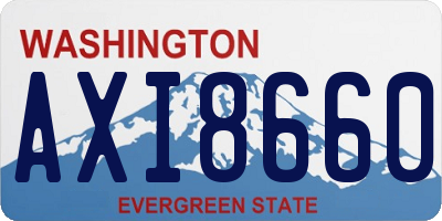 WA license plate AXI8660