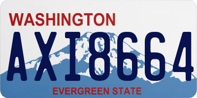 WA license plate AXI8664