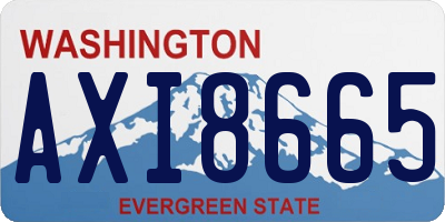WA license plate AXI8665
