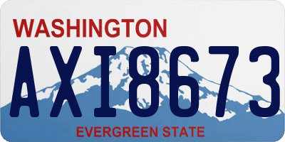WA license plate AXI8673