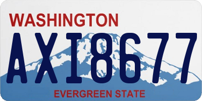 WA license plate AXI8677