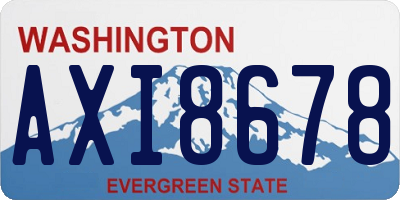 WA license plate AXI8678