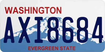 WA license plate AXI8684