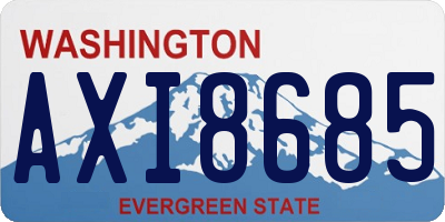WA license plate AXI8685