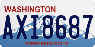 WA license plate AXI8687