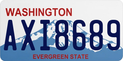 WA license plate AXI8689