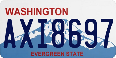 WA license plate AXI8697