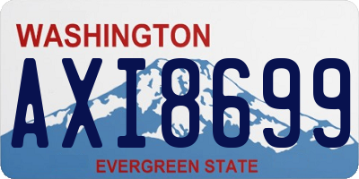 WA license plate AXI8699