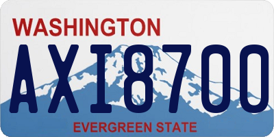 WA license plate AXI8700