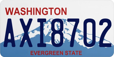 WA license plate AXI8702