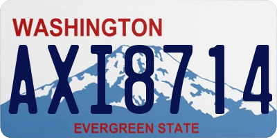 WA license plate AXI8714