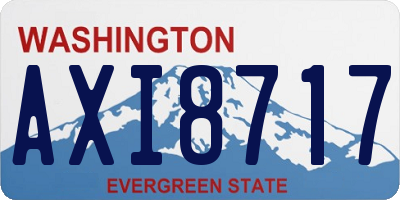 WA license plate AXI8717