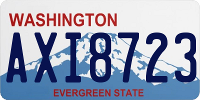 WA license plate AXI8723
