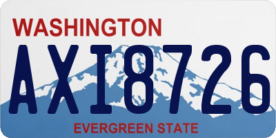 WA license plate AXI8726