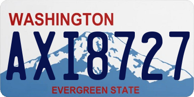 WA license plate AXI8727