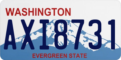 WA license plate AXI8731