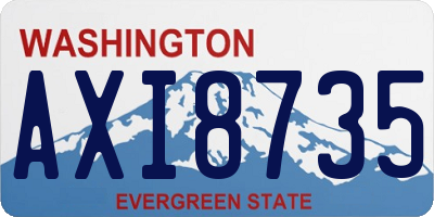 WA license plate AXI8735