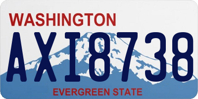 WA license plate AXI8738