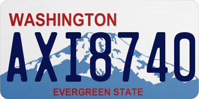 WA license plate AXI8740