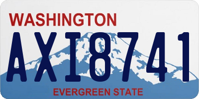 WA license plate AXI8741