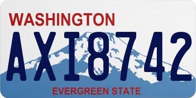 WA license plate AXI8742