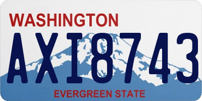 WA license plate AXI8743
