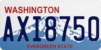 WA license plate AXI8750