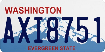 WA license plate AXI8751