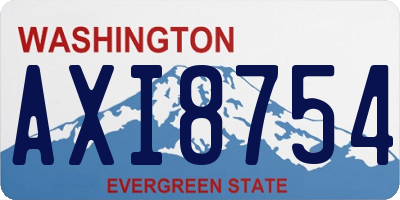 WA license plate AXI8754