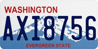 WA license plate AXI8756